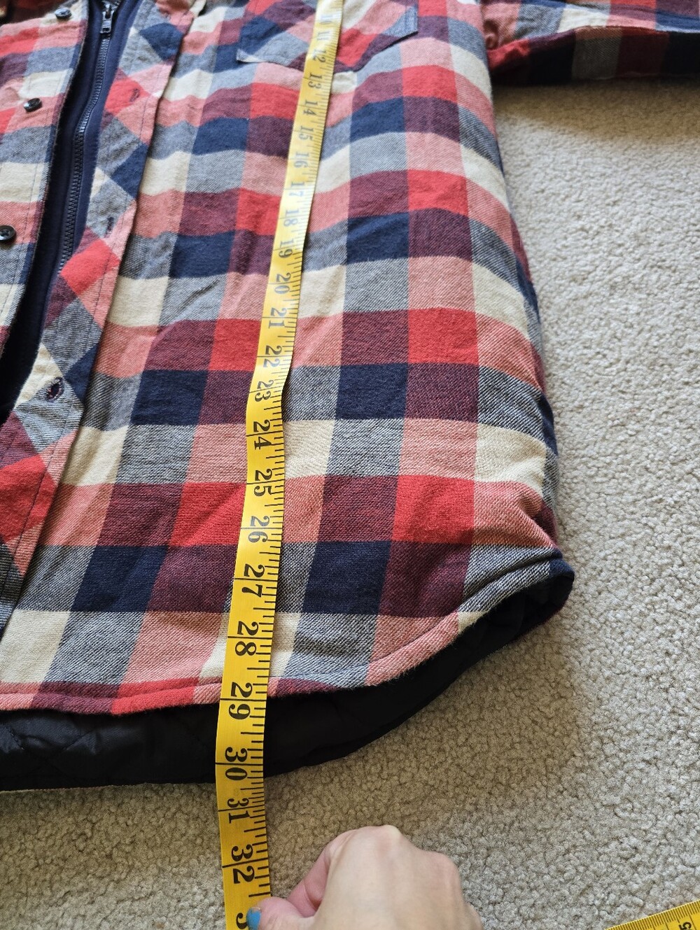 Dakota WorkPro Men’s Medium Plaid Quilted Hooded Work Jacket - Picture 7 of 14